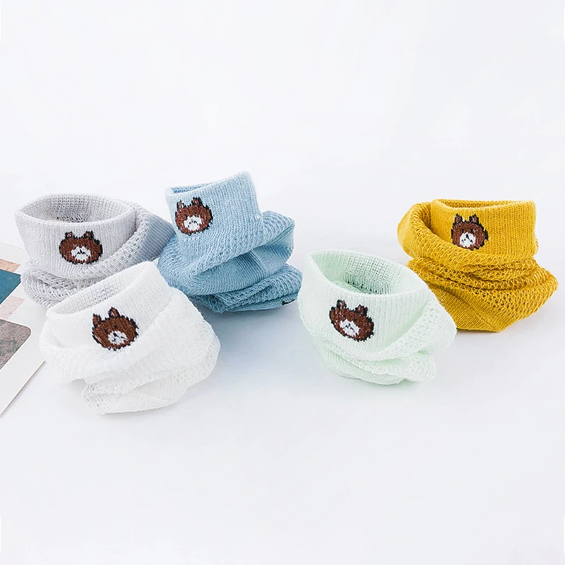 Летние носки 5 парт/лот для детей детские в Корейском стиле хлопковые с милым