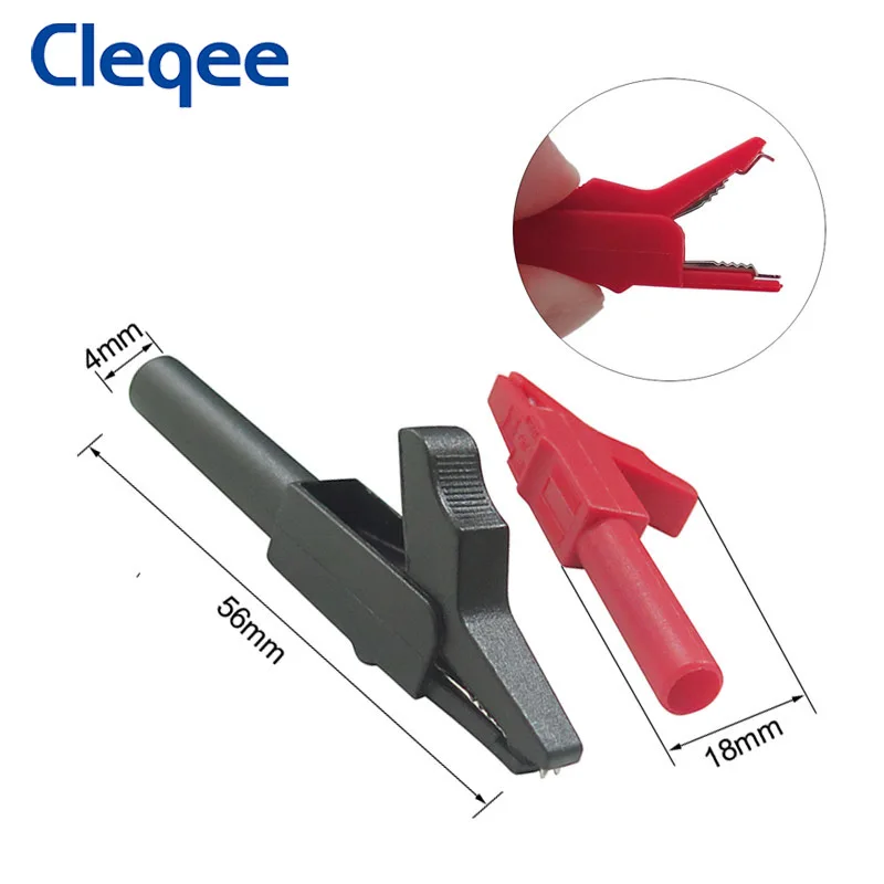 Cleqee P1036A двойной 4 мм банановый штекер Тестовый комплект с зажимом Крокодил и
