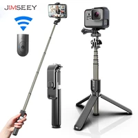 portable wireless bluetooth selfie stick with tripod extendable foldable monopod for ios android iphone 12 pro gopro cameras