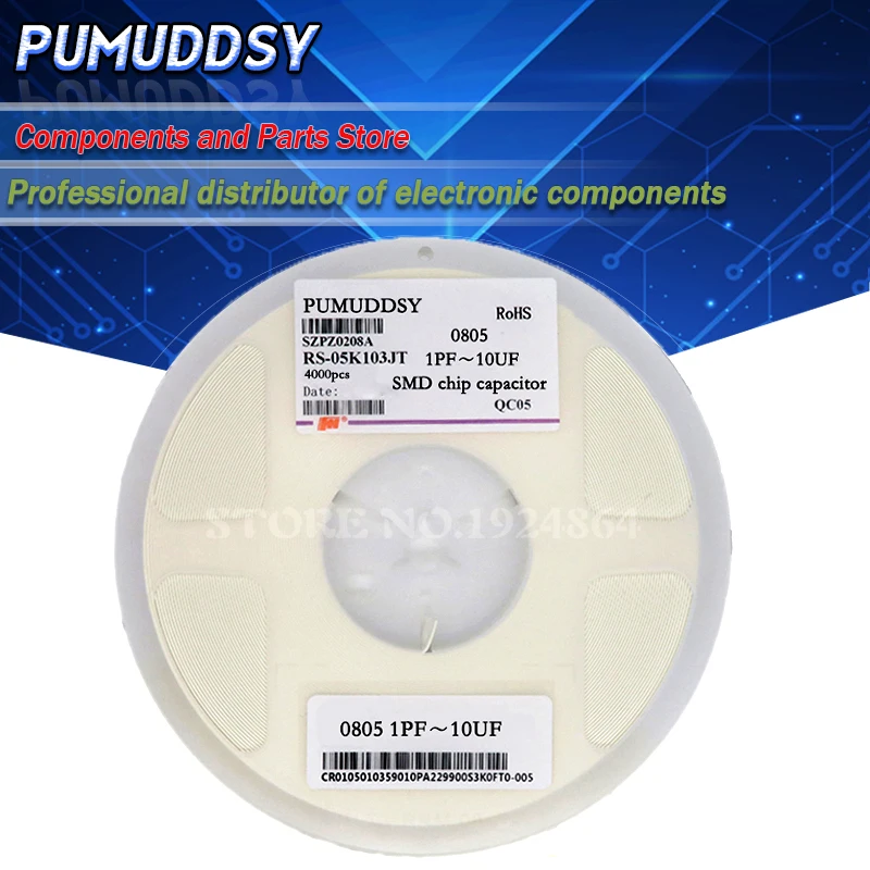 0805 smd конденсатор керамический 100pf 47pf 10pf 10nf 1nf 100nf конденсаторы набор 0.5pF 47 мкФ 1