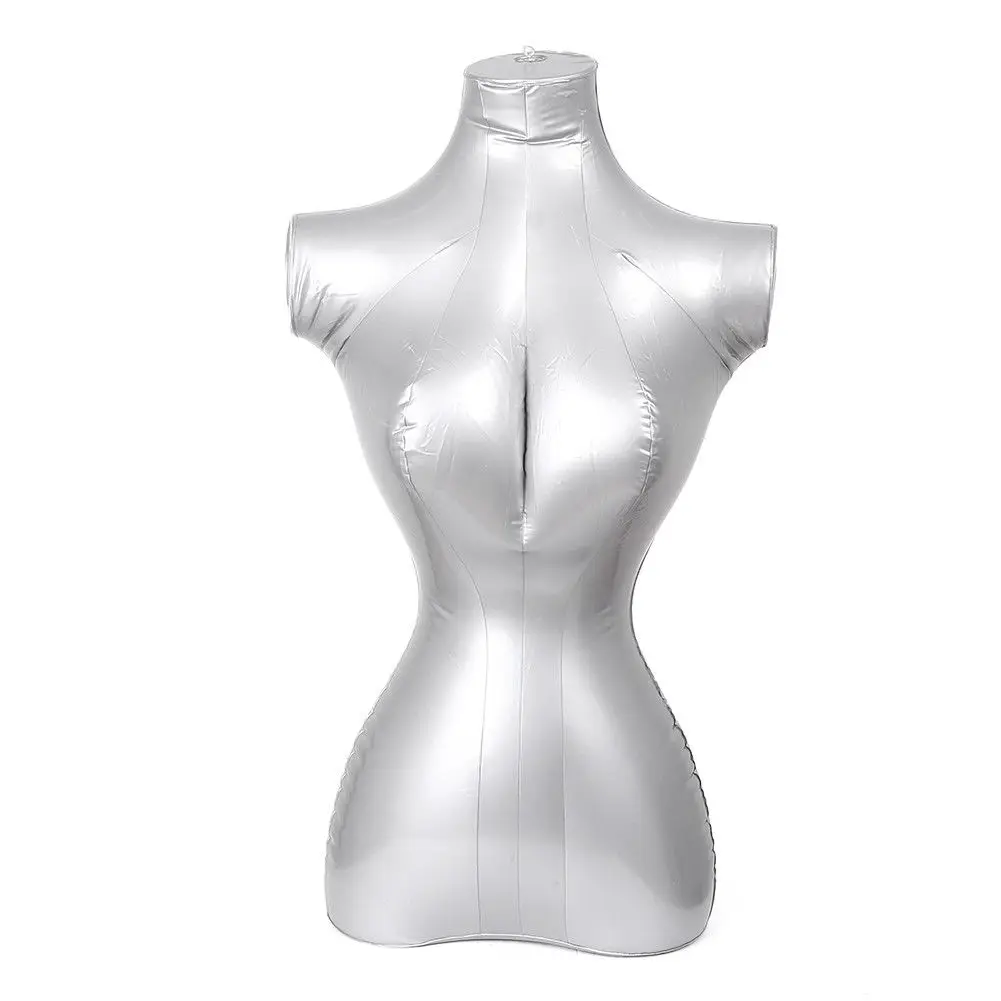 

Female Half Body Form Inflatable Mannequin Dummy Torso Display Model Gray For Tailors Sewing Accessories