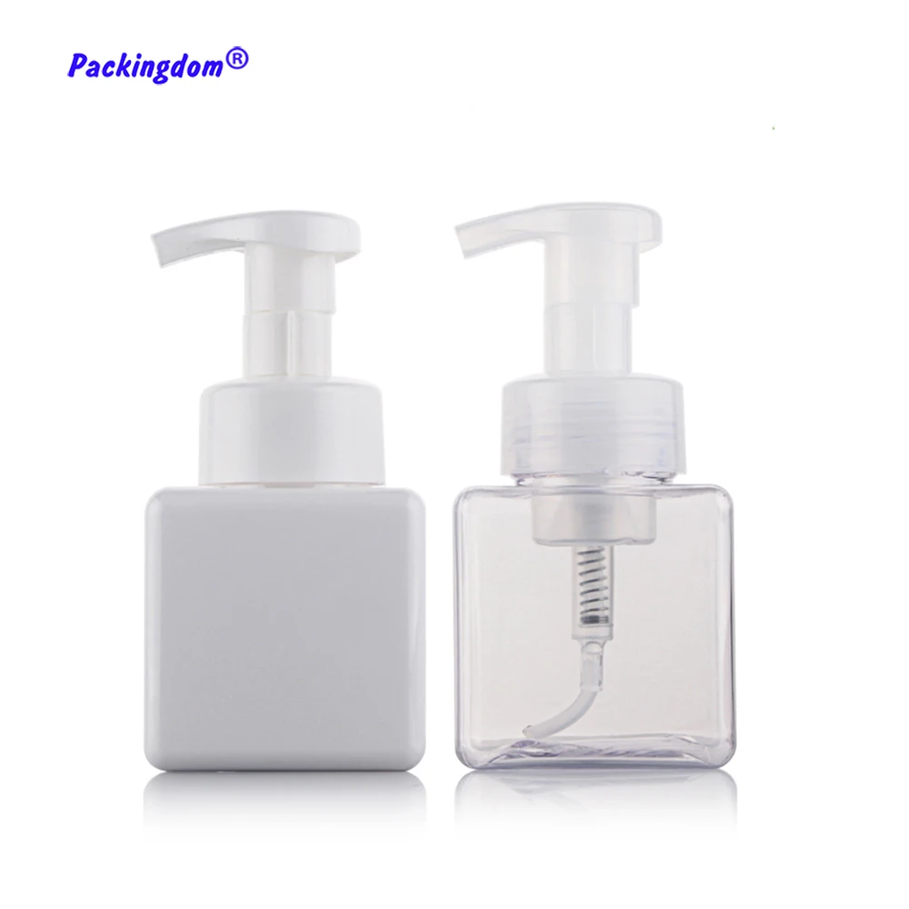 10 шт. пустая бутылка из нажимная насосная мусс Бутылки белый квадрат упаковка