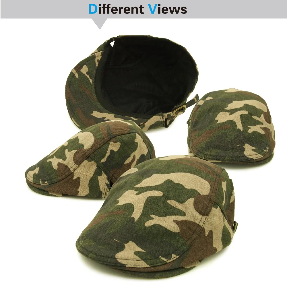 CLIMATE Camouflag Beret Cap Hat Military Army Cotton Flat Ivy Adult Women Men Unisex Adjustable Caps | Аксессуары для одежды