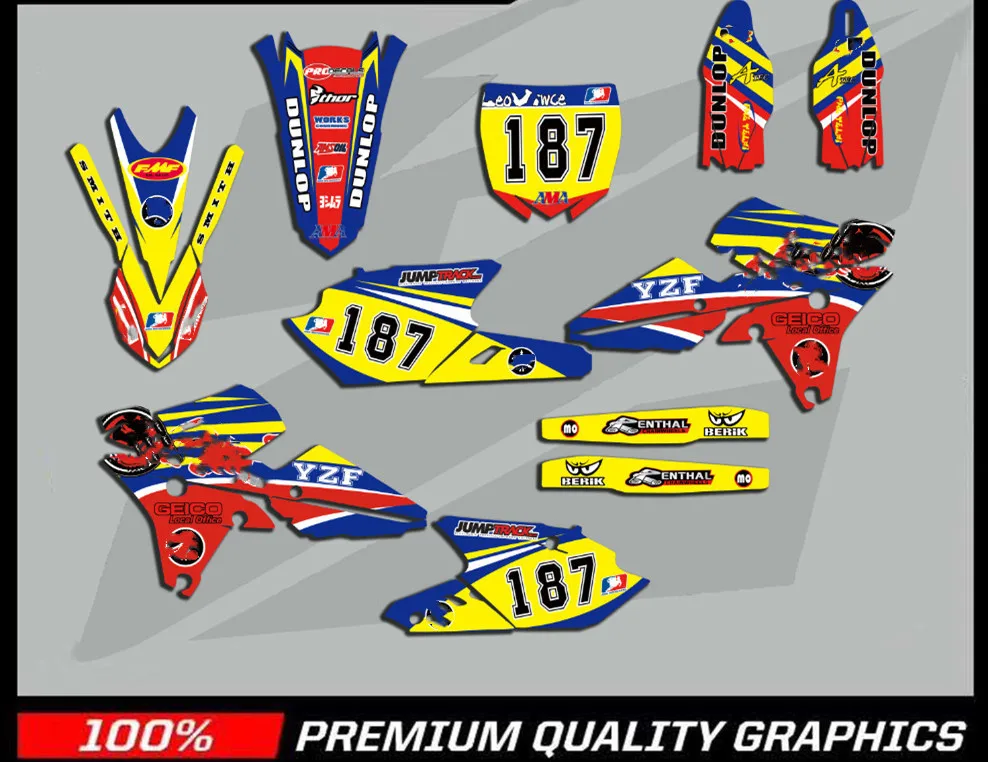 Персональные наклейки на мотоцикл для YAMAHA 250 WRF графические фоны наборы