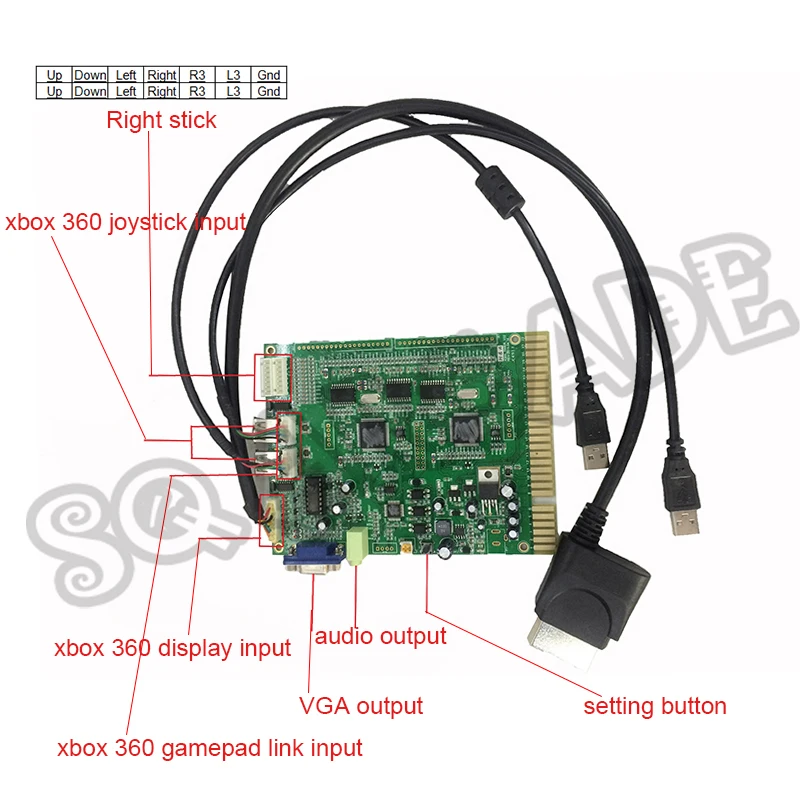 XBOX360 PCB Arcade Jamma PCB Timer Controller Board for XBOX360 to Jamma PCB Board