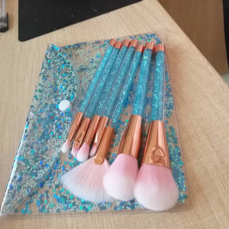 7 шт. блестящие туфли с украшением в виде кристаллов ручкой набор кистей для