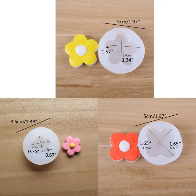 

3 Sizes Flower Resin Rose Flower Pendant Silicone Mold Jewelry Making Art Craft