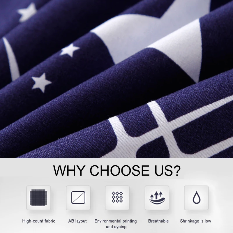 3/4 шт. Комплект постельного белья в лаконичном стиле с рисунком оленя из