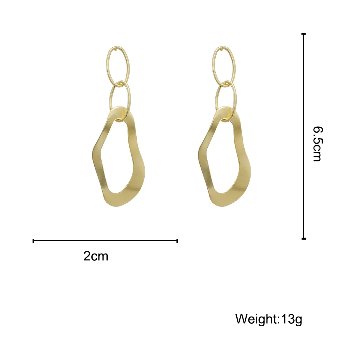 

AENSOA Fashion Simple Gold Color Long Drop Earrings for Women Geometric Hollow Dangle Earrings Statement Wedding Party Jewelry