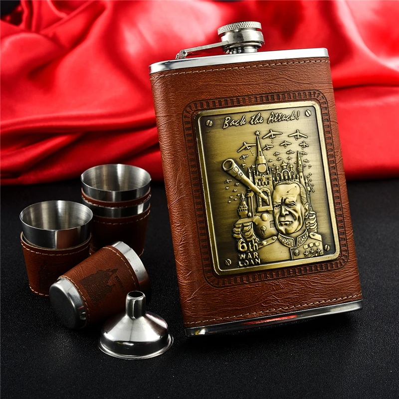Фляга в стиле милитари из нержавеющей стали| |