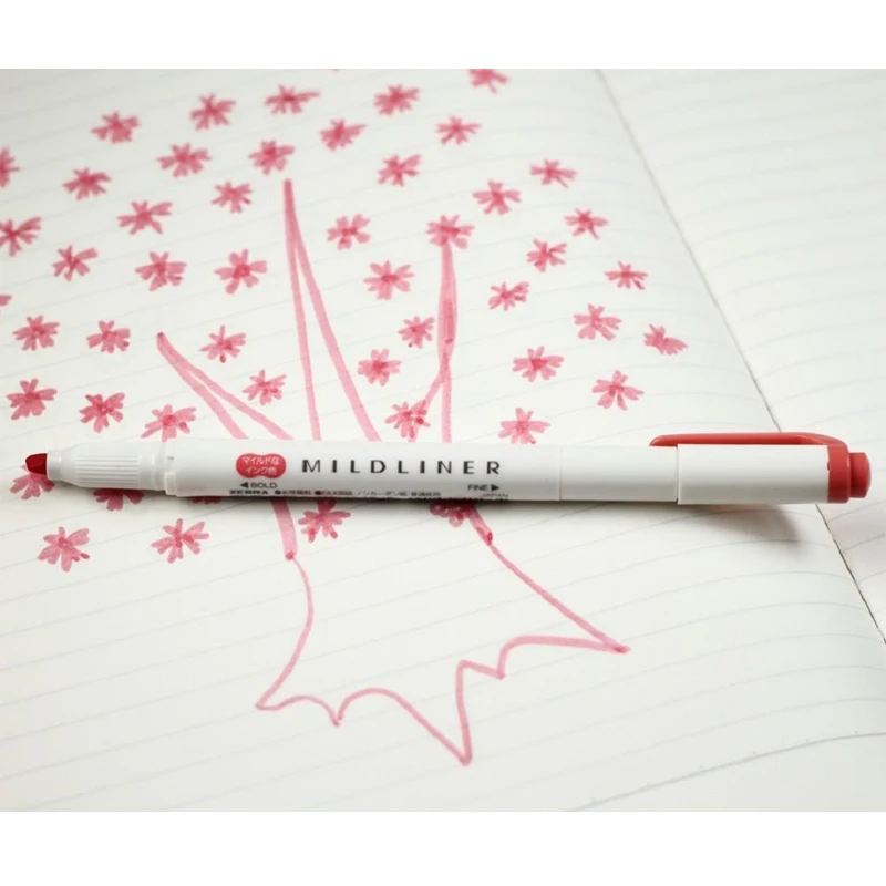 5 цветов Zebra MILDLINER хайлайтер набор ручек двойная головка мягкий лайнер