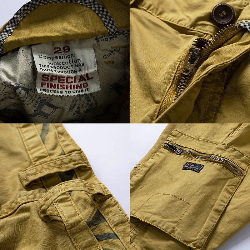 

Shorts Men Summer Casual Shorts Fashion 100% Cotton Shorts Mens Cargo Shorts Solid Color Shorts Travel Mountaineering
