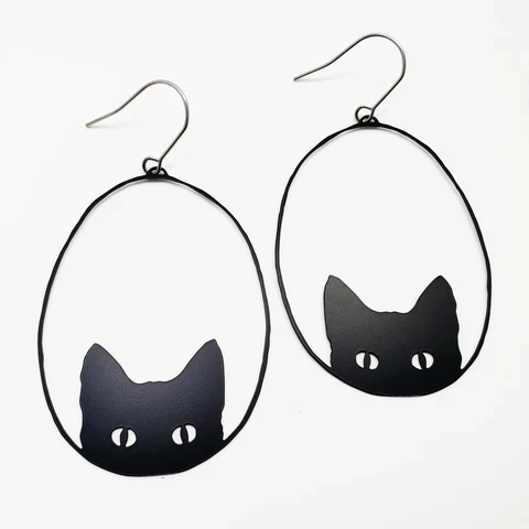 

Cat Earrings Cat Dangle Earrings Cat Jewelry.Unique Gifts Cat Lover Gift, Gift for Her
