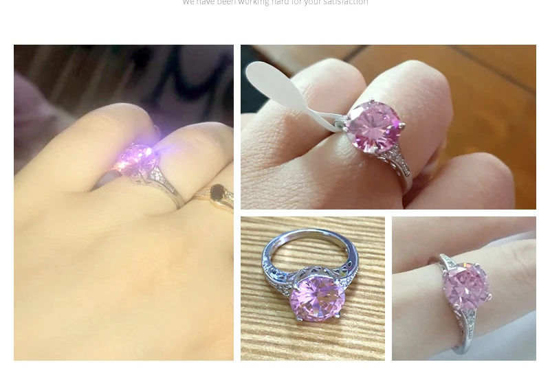 JROSE сверкающая бабочка модное голубое Серебряное кольцо Размер 6 7 8 9 10 11 красивые ювелирные изделия обручение Рождественский подарок