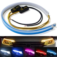 2pcs car lights drl led daytime running lights 304560mm auto flexible soft tube guide day light dho car led strip turn signals