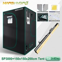 mars hydro sp 3000 led grow light and 150x150cm grow tent for indoor plants veg flower replace hpshid hydroponics full spectrum