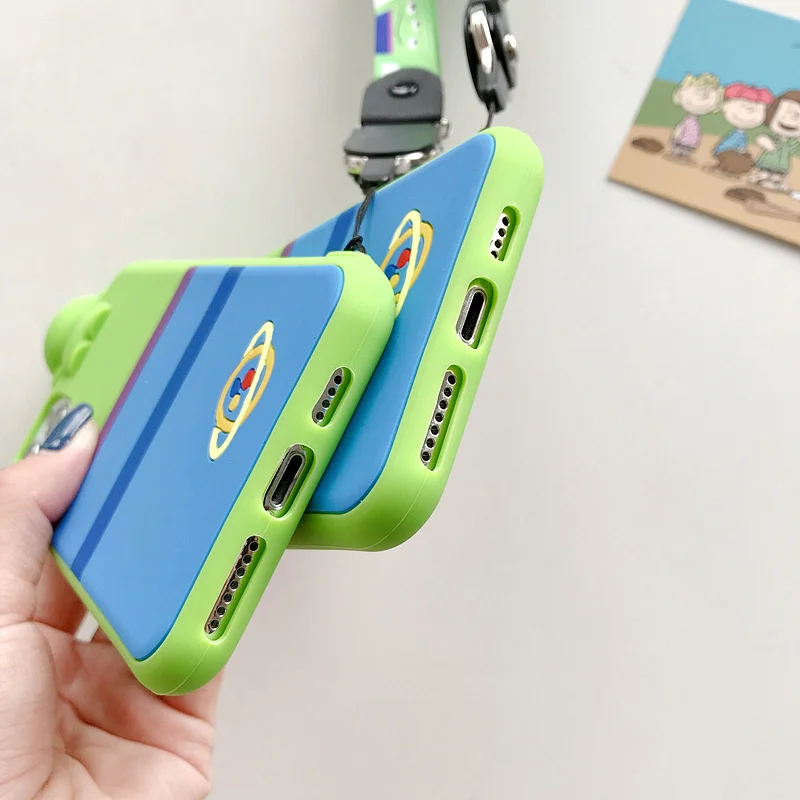 

Soft Silicone For iphone 11 Pro Max Phone Case 3d Cute Cartoon For iphone 8 7 6 Plus Cases With Lanyard For iphone X XR XS Cover