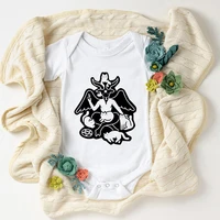 gothic harajuku baby bodysuit satan and cat graphic usa new style hipster baby boy clothes baby girl onesie trendy casual