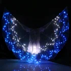 Светодиодный кие Светодиодные Крылья для танца живота, новейшие светодиодный ные крылья для танца живота, профессиональный аксессуар без прилипания для взрослых