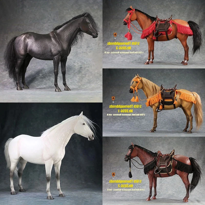 

In- stock 1/6 Mr.Z056 Animal Statue Scene Accessories Thoroughbreds Horse Harness Model Fit 12'' Soldier Action Figure