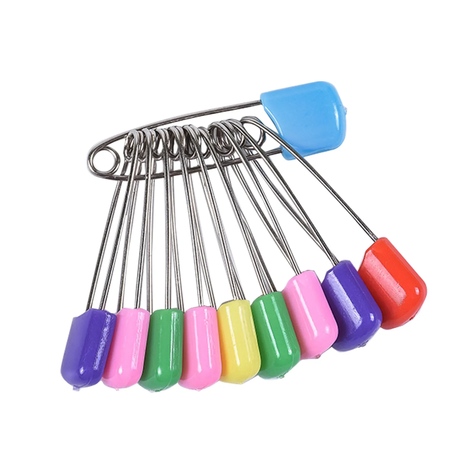 

10pcs Baby Cloth Diaper Nappy Safety Pin Accessories Mixed Color Security Locking Brooch Buckles Apparel PP Head Home Craft