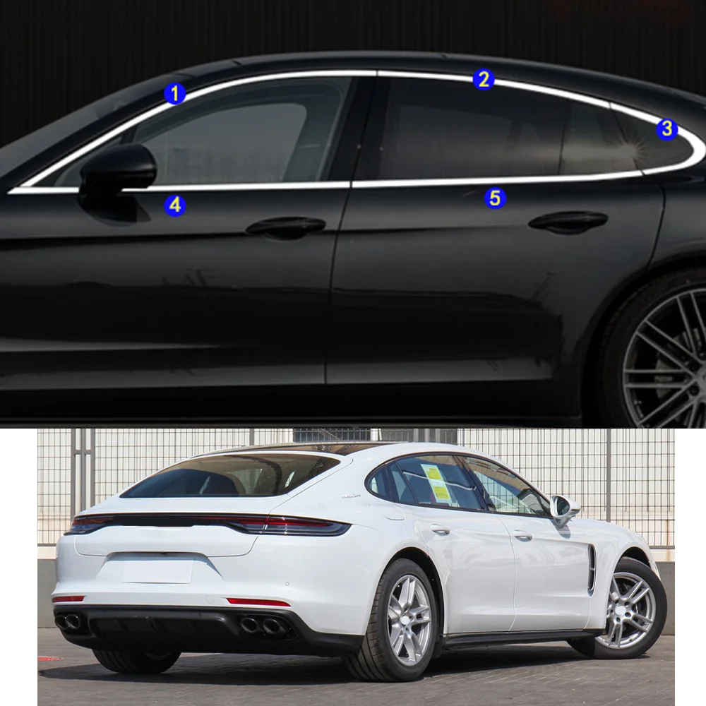 

Удлинитель для PORSCHE Panamera 2017 2018 2019 2020 2021, автомобильная наклейка, украшение, столб, окно, средняя полоса, отделка, капоты рамы