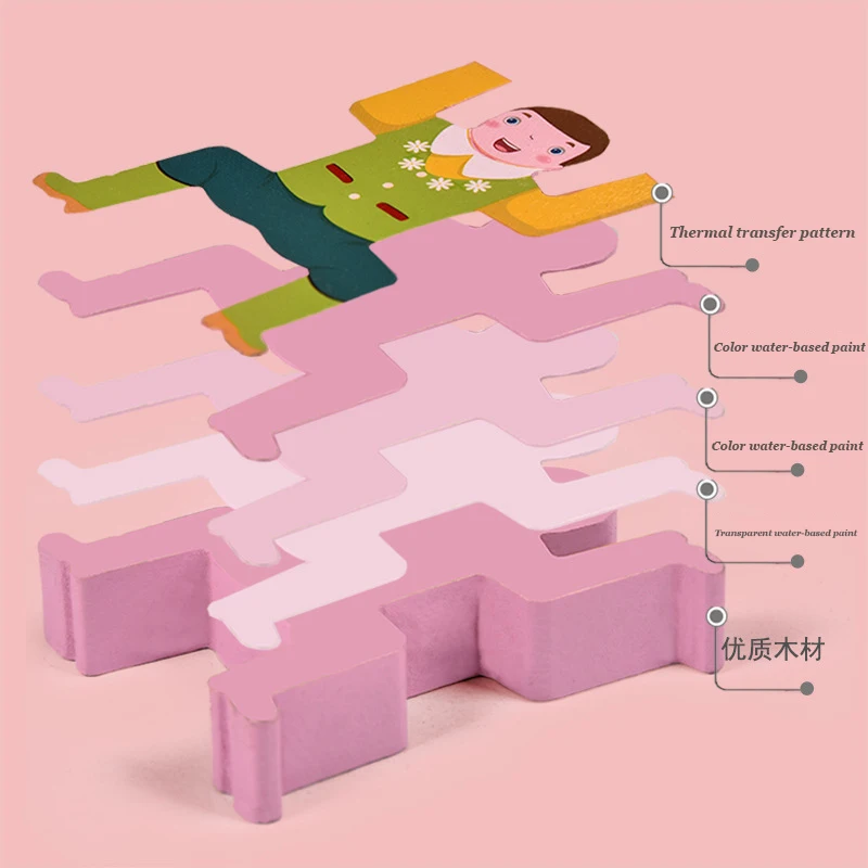 Развивающий баланс для детей Акробатический человек дети укладка высоких блоков