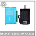 Кабель 5 метров, Nema 34 86, Драйвер шагового двигателя, Серводвигатель 86HSE8.5N + HBS86H, гибридный замкнутый 2-фазный шаговый двигатель, 8,5 нм.