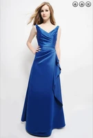 free shipping dinner dress 2017 new fashion plus size brides maid dress formales short dress royal blue bridesmaid dress