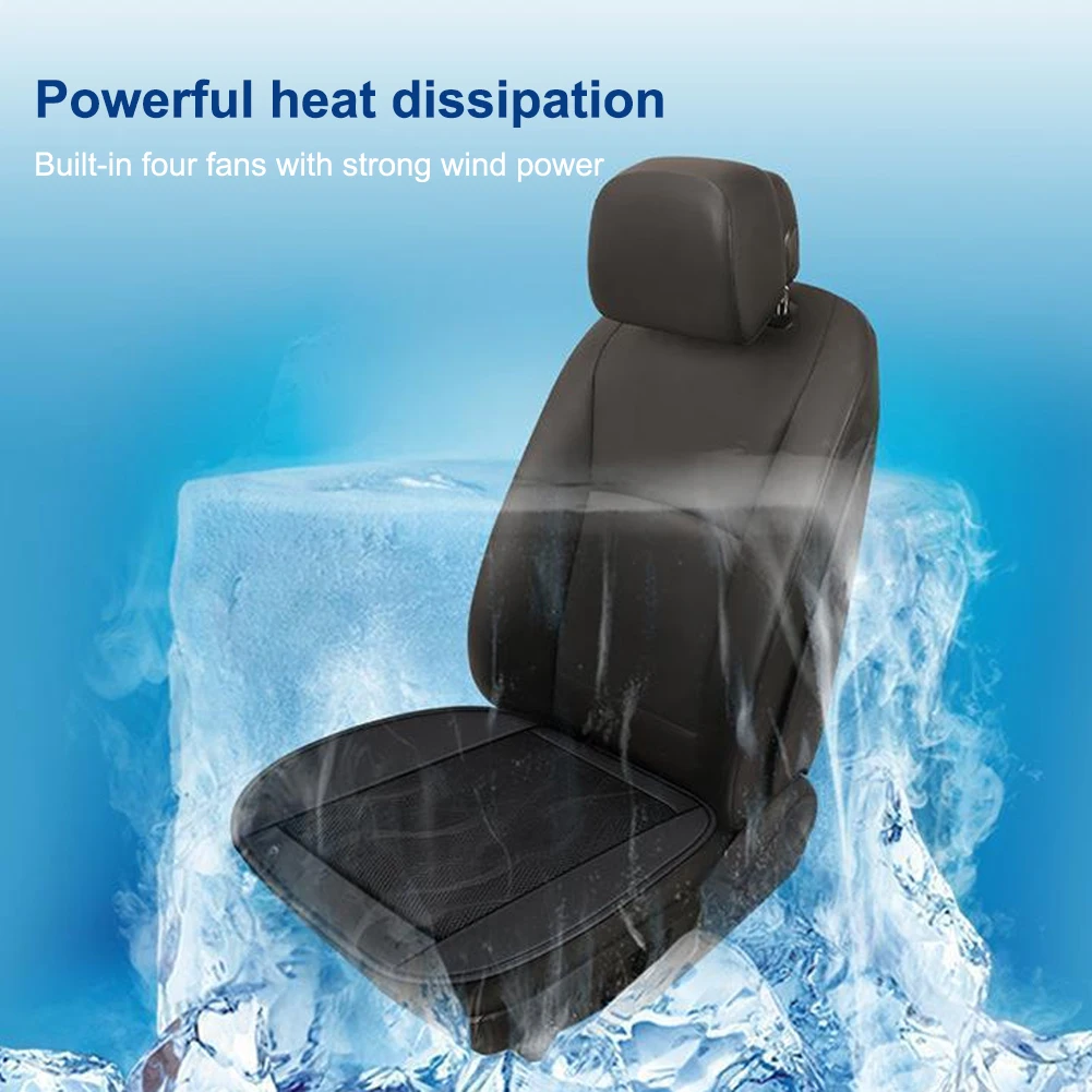 

Cooling Car Seat Cushion With 4 Fans USB Powered Summer Cool Air Car Seat Cover 2 Speeds Air Ventilating Seat Cushion Accessorie