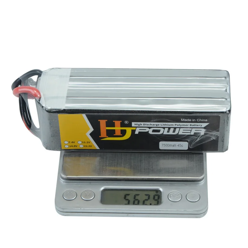 HJ 7 4 V 11 1 14 8 22 2 7500mAh 45C-90C RC 3s Lipo батарея для 1:10 TRX автомобиль Лодка Вертолет