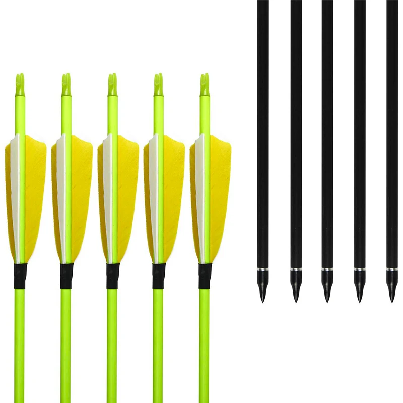 12 шт. inals Arrows Spine 300 340 400 500 600 30 &quotили 32&quot идентификатор вала 6 2 мм 5 дюймов турецкие