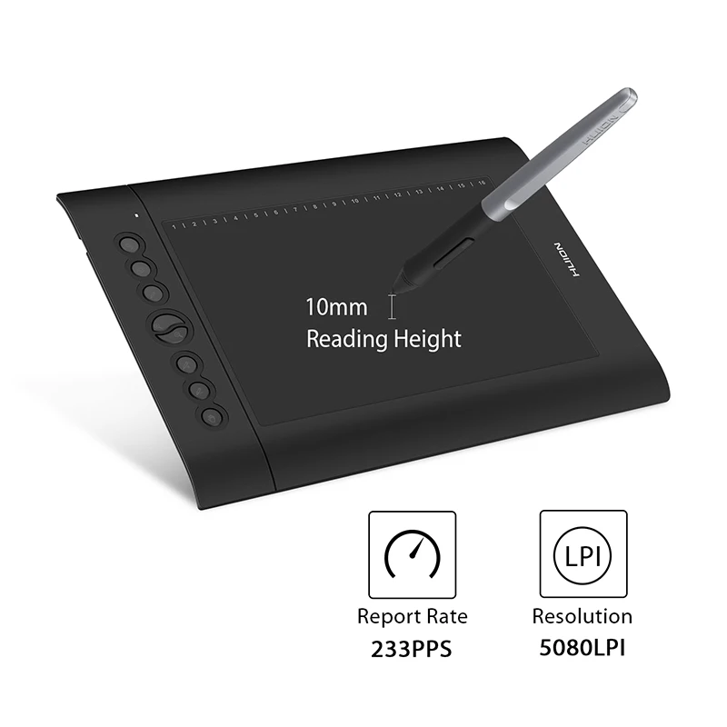 HUION H610 Pro V2 графический планшет цифровая ручка для рисования ручка для планшета давление 8192 уровней Экспресс-клавиши функция наклона без аккумулятора