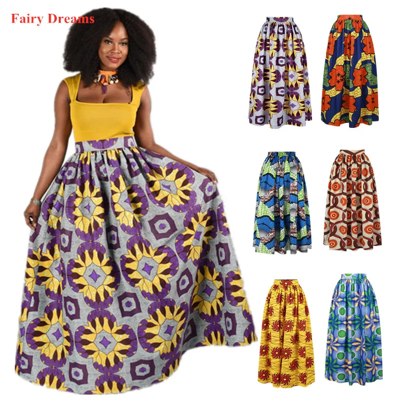 Африканские юбки для женщин Анкара африканская одежда Дашики длинная юбка 2020