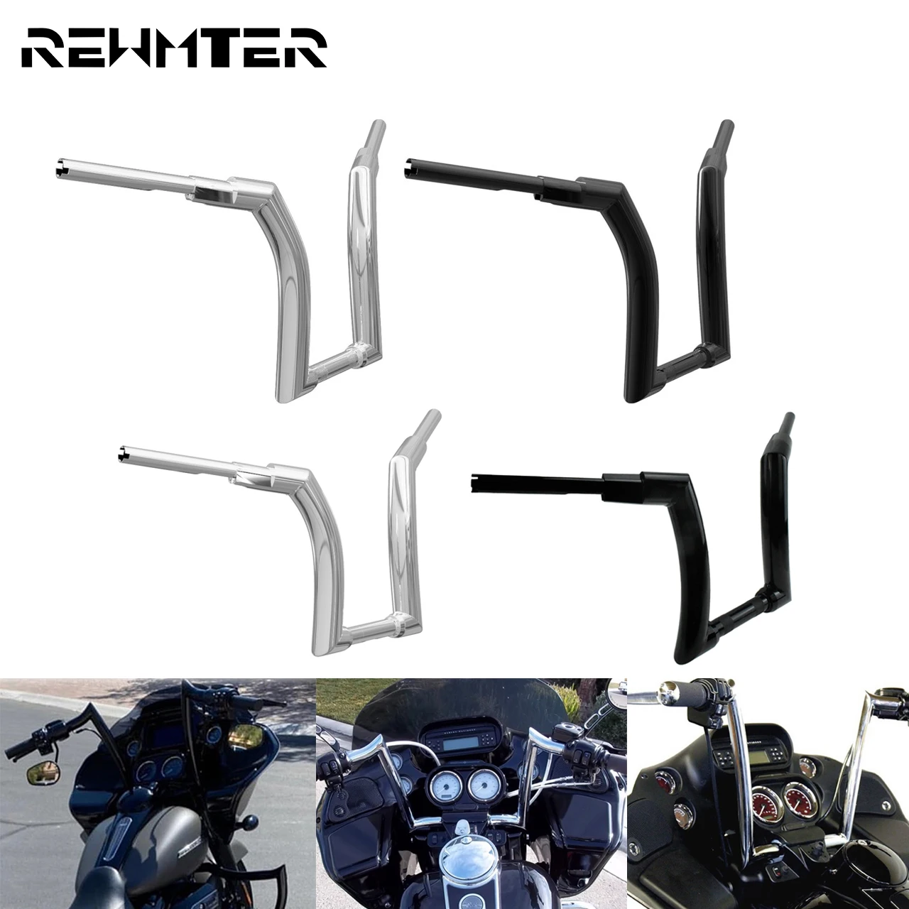 Мотоцикл 12 &quot14&quot 16 &quotбар руль черный/хром Z Drag Bar для Harley Dyna Softail FL Touring Fat Boy Breakout Road