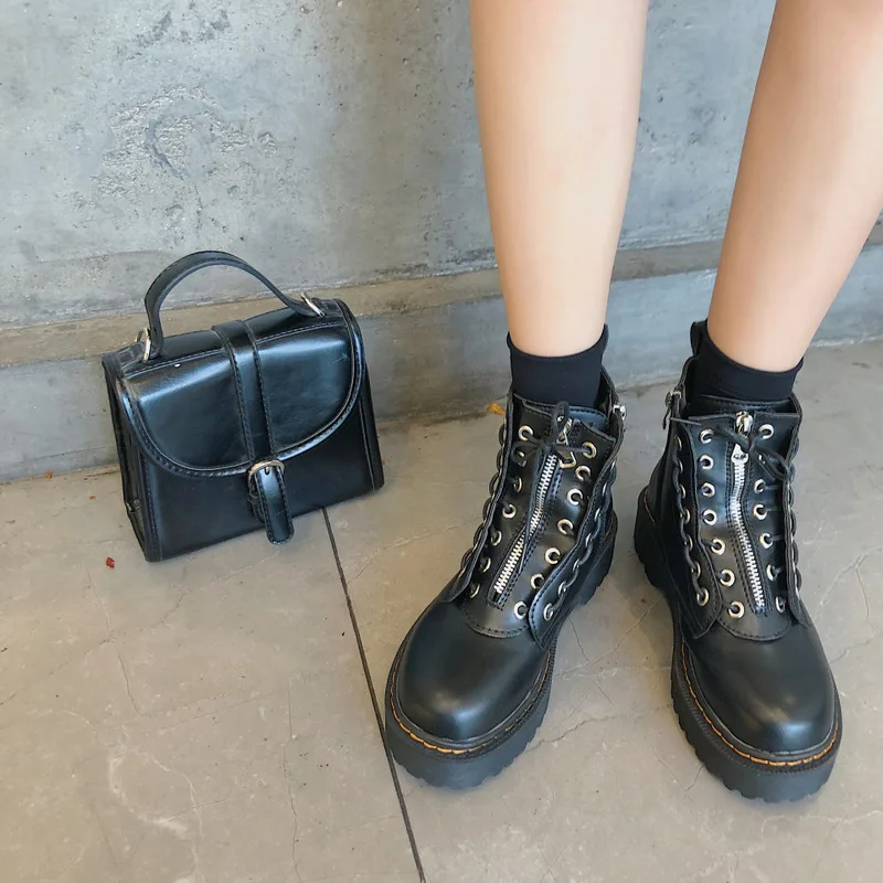 Бесплатная доставка Сезон Зима красивые черные женские ботинки в британском