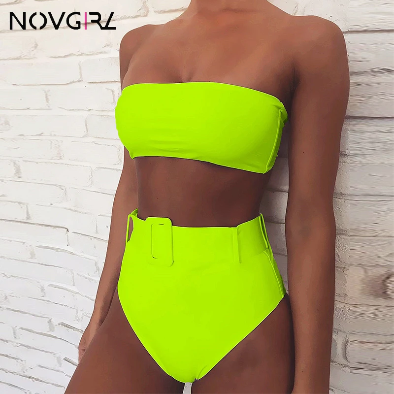 Novgirl цветочный принт пояс бандаж бикини набор для женщин 2019 лето с открытыми