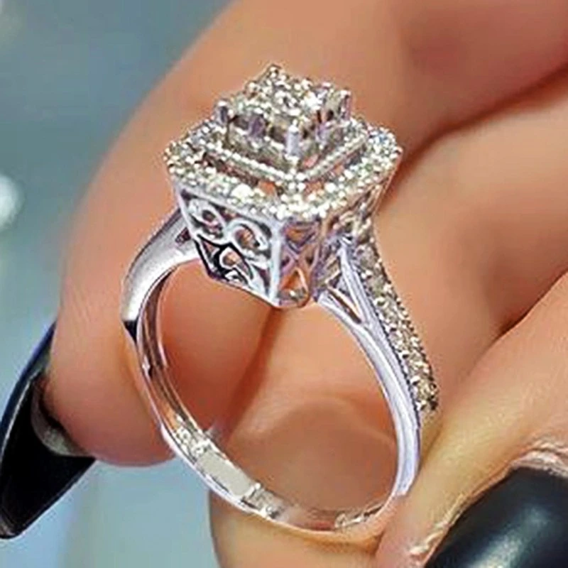 CAOSHI благородные женские высококачественные кольца обручальные с блестящими