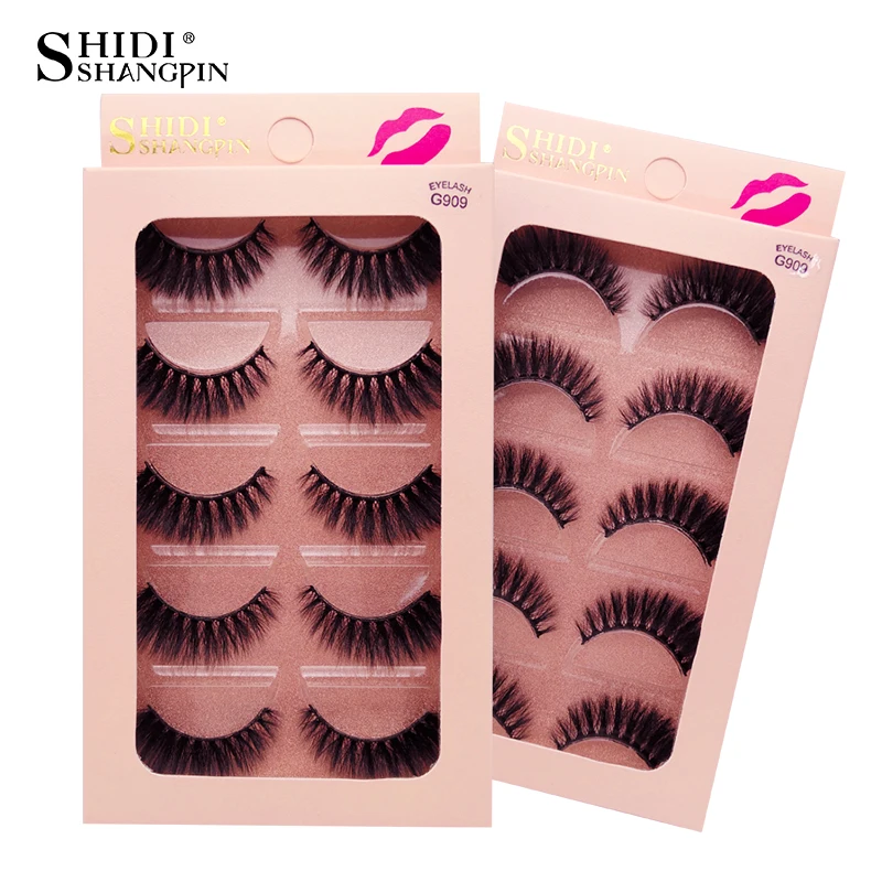 5 пар 3D ресницы ручной работы натуральные длинные искусственные норковые высокое