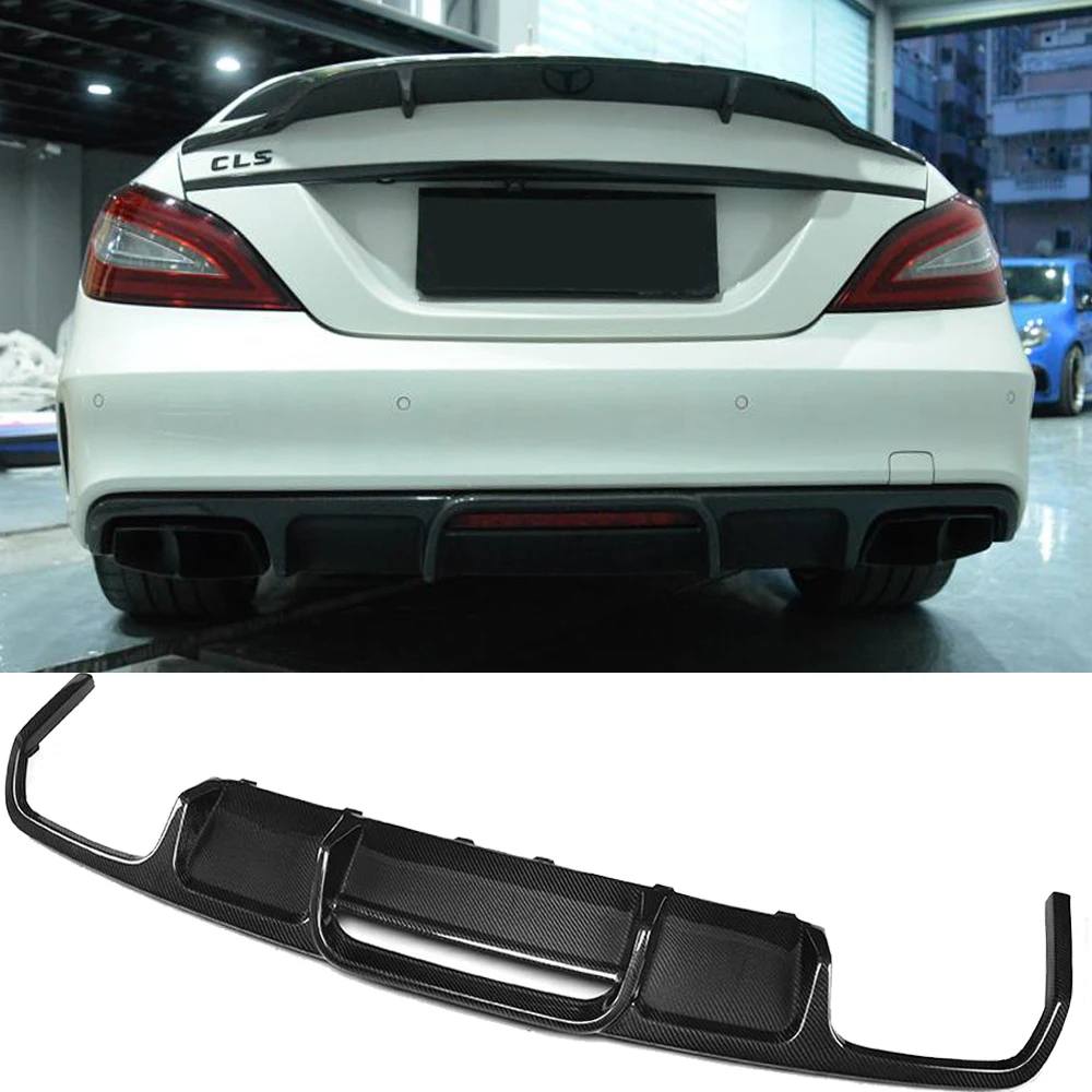 Задний диффузор из углеродного волокна для Mercedes Benz CLS Class W218 CLS63 AMG S Sedan 4 двери 15 17