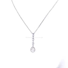 Tianyu драгоценные камни, бриллиант 6x8 мм, подвеска с муассанитом груши, 1.3ct, Белый Блестящий Бриллиант, свадебное позолоченное Ювелирное Украшение из 18-каратного золота