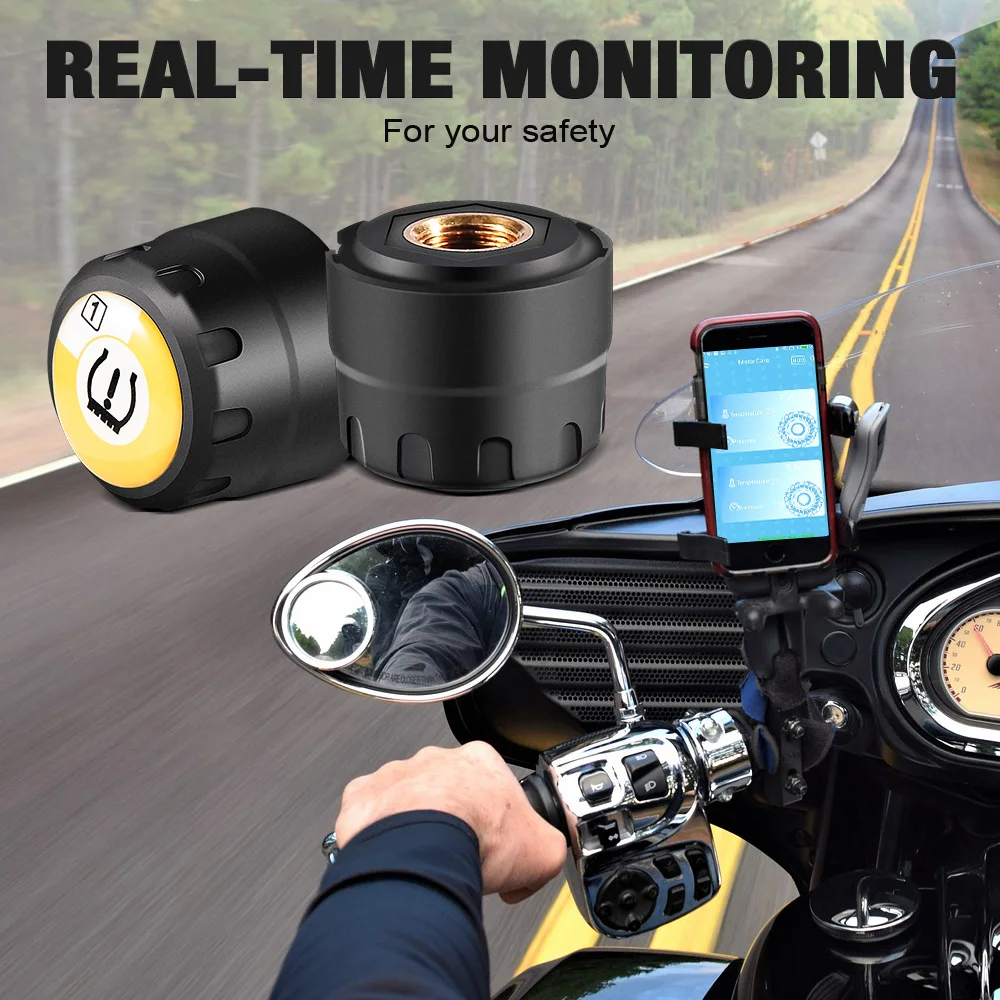 Система контроля давления в шинах для мотоцикла V100B Bluetooth TPMS быстрое обнаружение