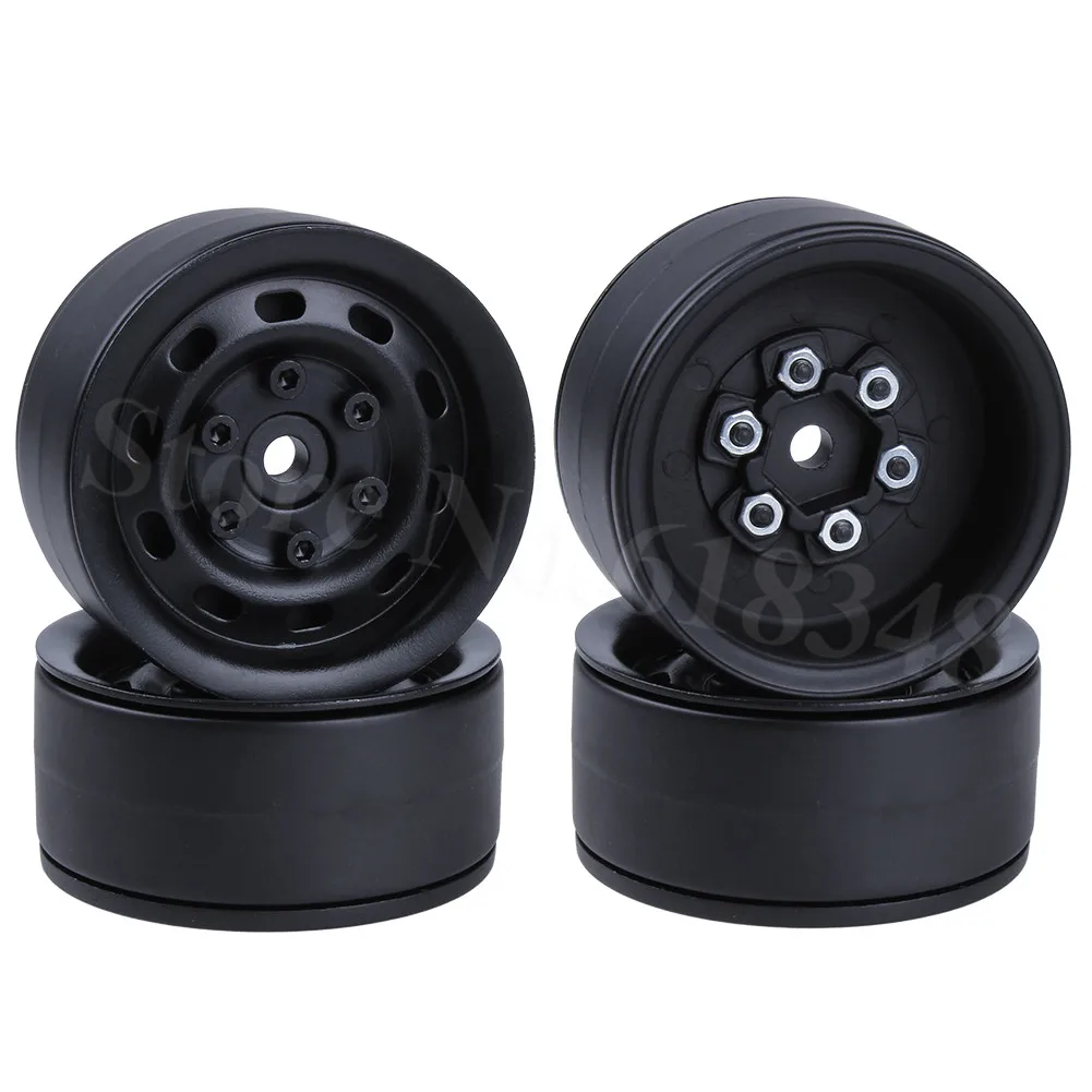 Black 6399 Тяжелые алюминиевые 1,9 Beadlock Колесные диски 12 мм шестигранные для 1:10 радиоуправляемые гусеничные машины грузовик Traxxas TRX4 осевой SCX10 90046 RC4WD D90 CC01 - Цвет: Black 6399
