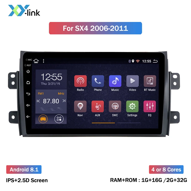Android 8.1Car мультимедийный плеер для Suzuki SX4 2006 2007 2008 2009 2010 2011 2012 2013 Gps навигации