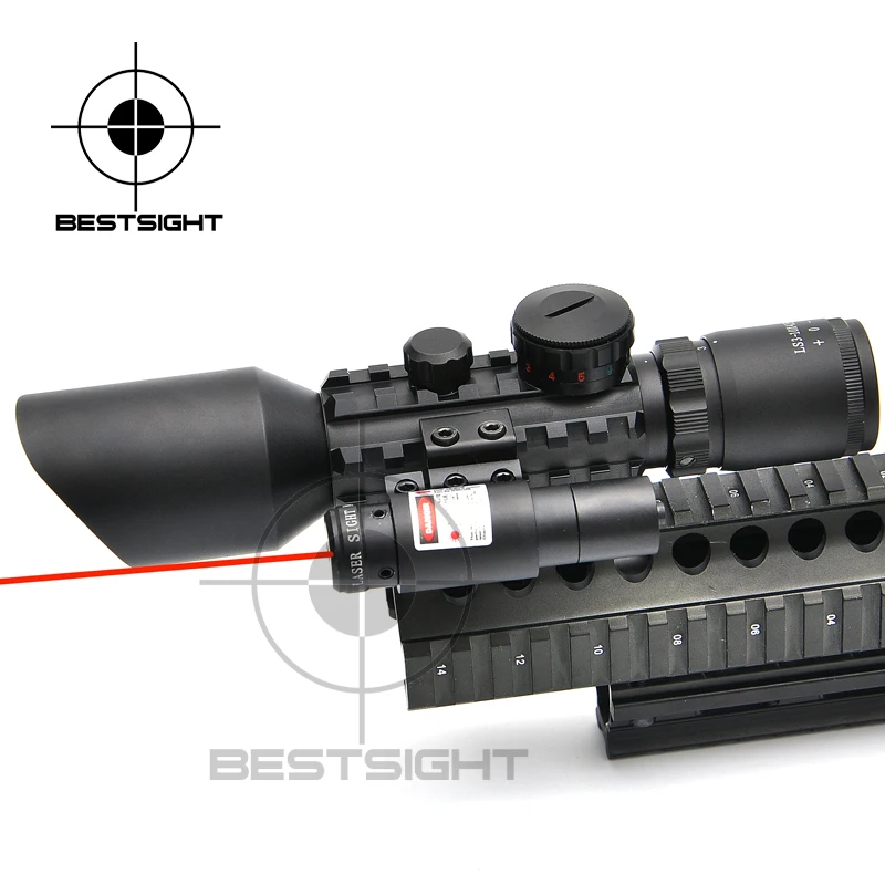 Новинка прицел для охоты 3-10X42 E M9 C Mil-Dot лазерный красный Ночной пневматического
