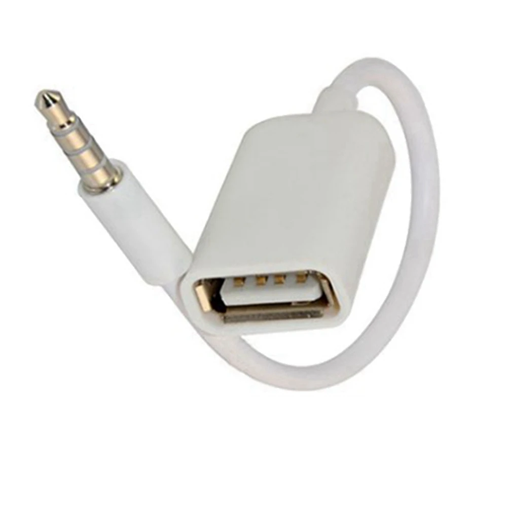 3 5 мм штекер AUX аудио разъем к USB 2 0 гнездо конвертер кабель Шнур Автомобильный MP3 |