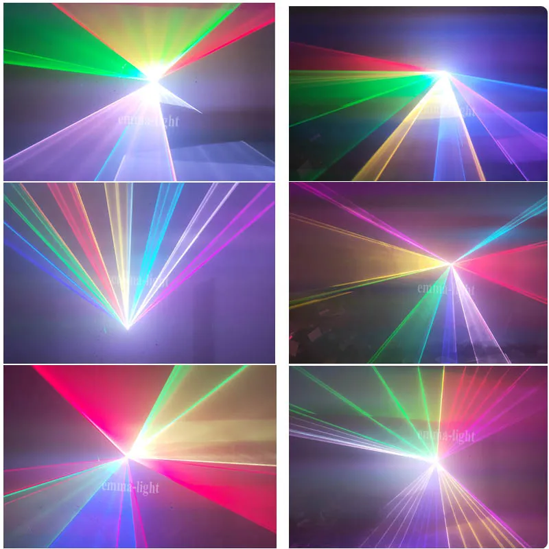 RGB полноцветная Автоматическая Вращающаяся лампа мощностью 3 Вт 4 лазерная сцсветильник с голосовой