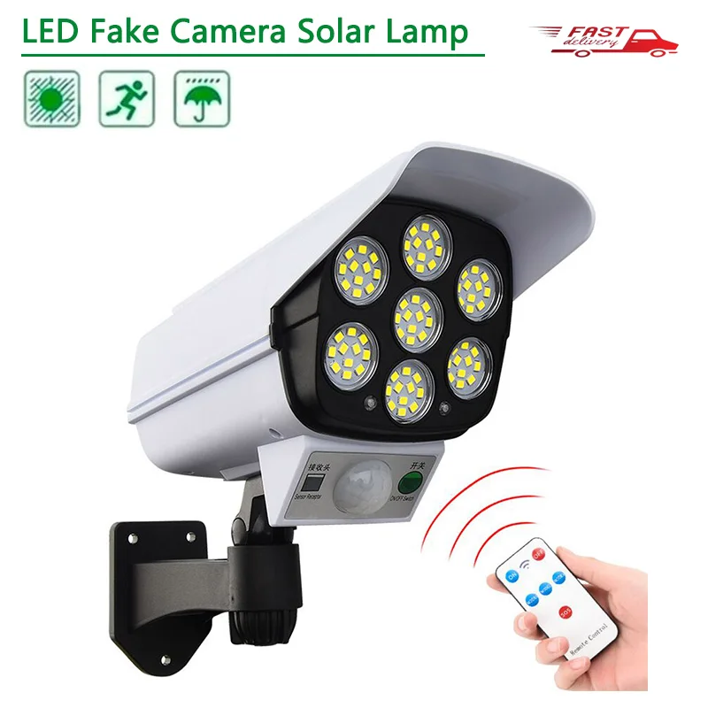 

Solar Led Light Outdoor Motion Sensor Solar Light Street Spotlight Security Simulation Fake Dummy Camera Solar Lamp Garden
