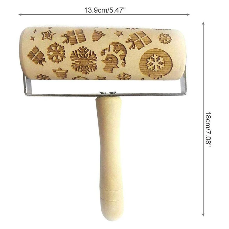 Рождественское тиснение печатное Печенье Тесто палка помадка инструмент толчок