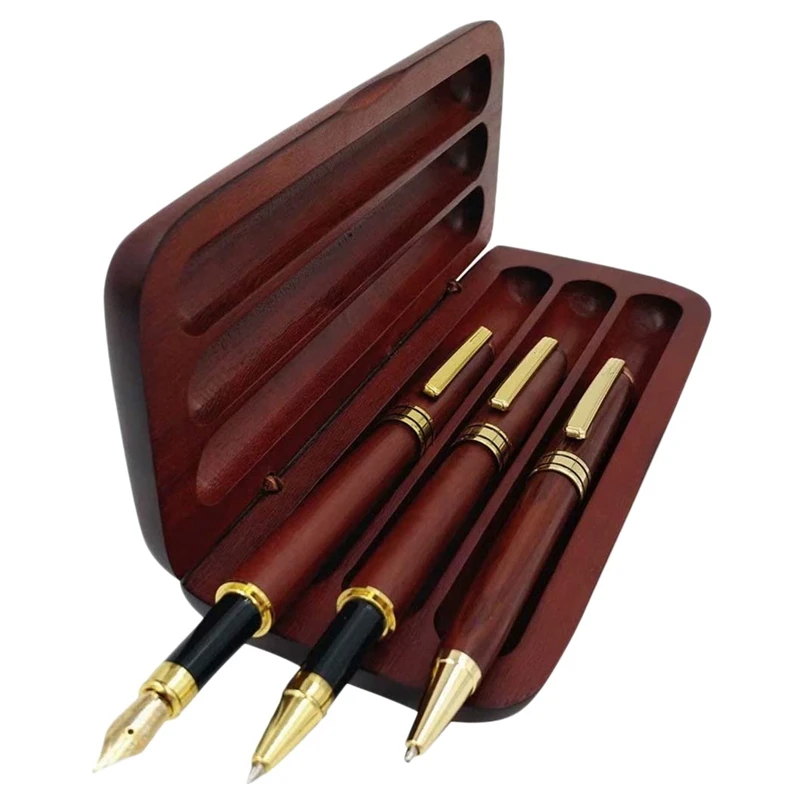 

3 шт., стилус с ручкой, Подарочный чехол, ручка перьевая, стильная шариковая ручка и роскошная гелевая ручка с чернилами